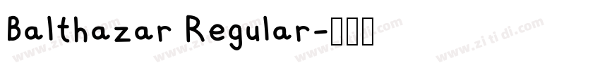 Balthazar Regular字体转换